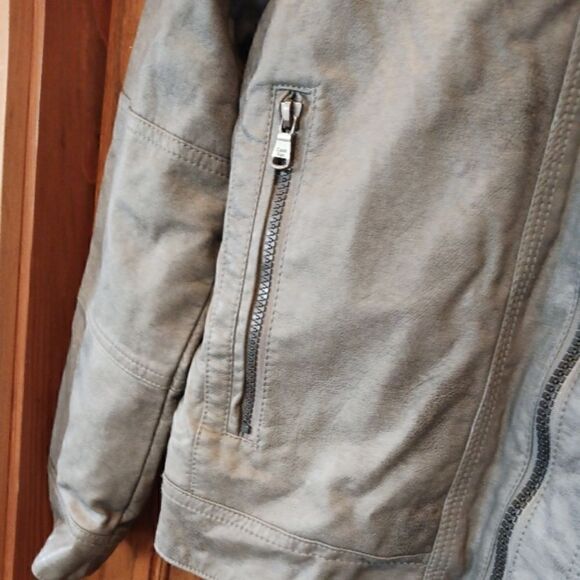 Men's Calvin Klein Faux Leather Bomber/Motorcycle Jacket - Picture 6 of 16